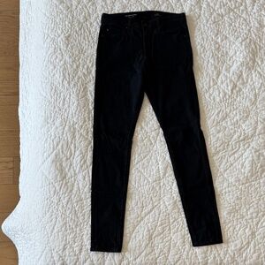 AG Black High Rise Skinny Black Jeans Size 26R